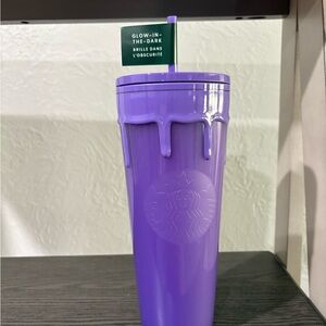 Starbucks 2025 glow in the dark purple Halloween slime cup